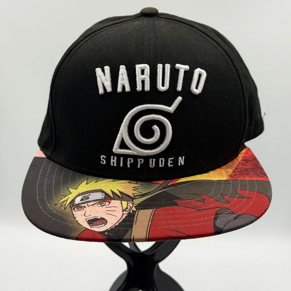 Naruto Shippuden Collection Hat Mens OSFM Black Snapback‎ Anime Manga